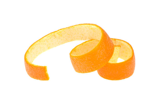 istock orange skin spiral isolated on white background 1371056755