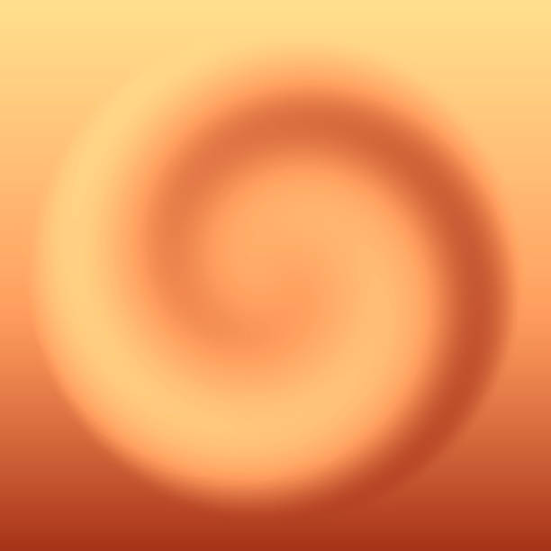 抽象的なグラデーション背景にオレンジ色の渦巻き - abstract backgrounds brown flowing点のイラスト素材／クリップアート素材／マンガ素材／アイコン素材