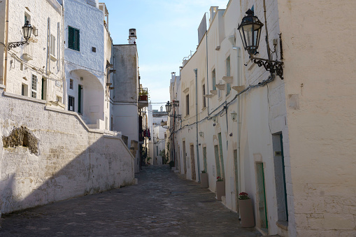 Ostuni, historic town in the Brindisi province, Apulia, Italy, at June