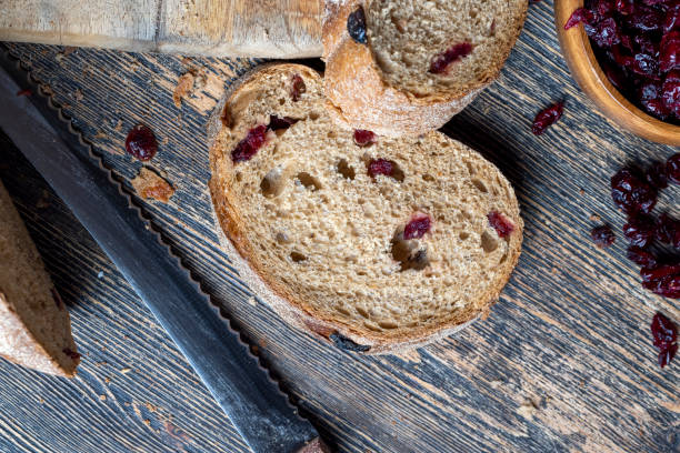 istock fresh cut bread made of flour and dried cranberries 1371060249
