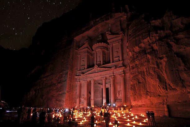 istock Petra historical sight by night 137106524