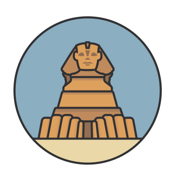 ilustrações, clipart, desenhos animados e ícones de esfinge egípcia - monument tomb awe statue