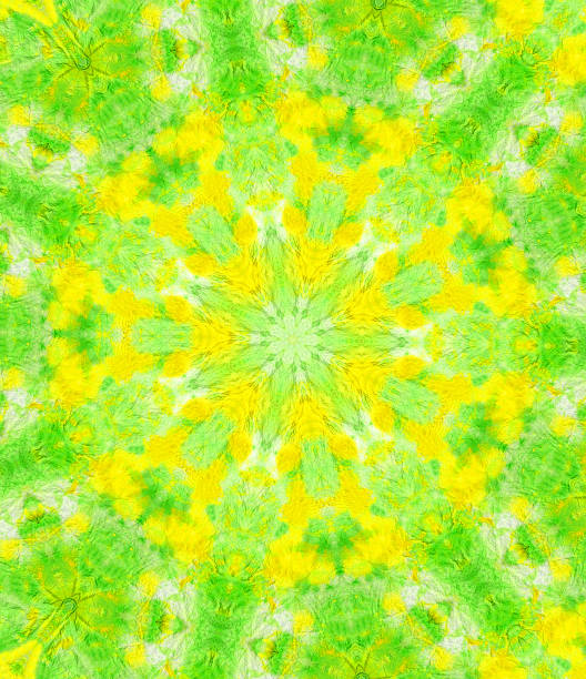 Hand Painted Background Green and Yellow Textured Image
