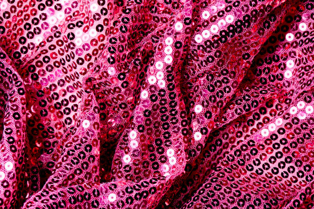 shiny pink sequin fabric background - 5898 imagens e fotografias de stock