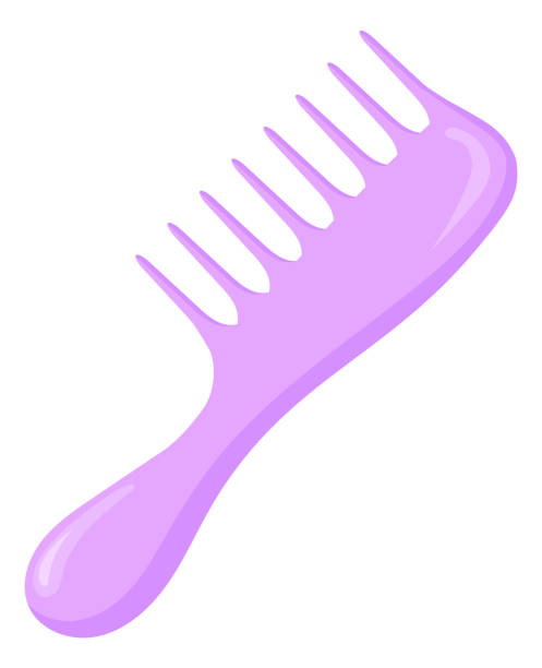 ilustrações, clipart, desenhos animados e ícones de escova de cabelo de desenho animado. pente de dente largo palsático - tooth comb