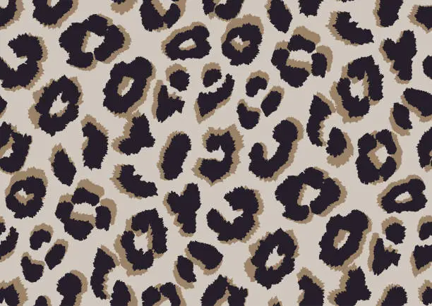 Vector illustration of Abstract animal skin leopard seamless pattern design. Jaguar, leopard, cheetah, panther fur.