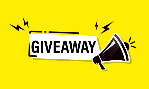 istock giveaway banner with loudspeaker. Megaphone for business, marketing and advertising. Vector illustration. 1371073811