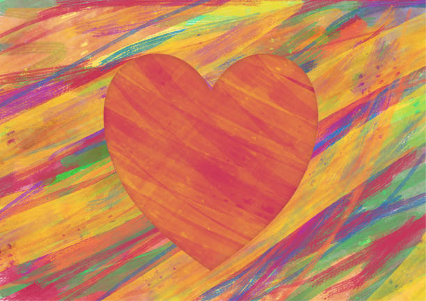 Heart Love Valentine Sketch Background Illustration.