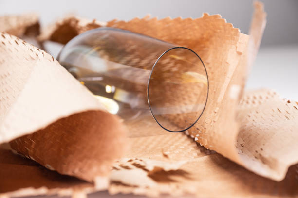 istock Fragile glassware in packing paper. 1371075752