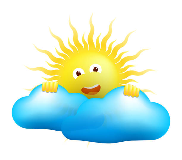 Sun Peaking Through Clouds Illustrations, Royalty-Free Vector Graphics &  Clip Art - iStock