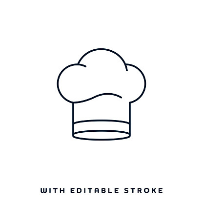 Chef's recommendation concept graphic design can be used as icon representations. The vector illustration is line style, pixel perfect, suitable for web and print with editable linear strokes.
