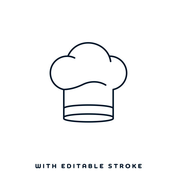 Chef's Recommendation Line Icon Design Chef's recommendation concept graphic design can be used as icon representations. The vector illustration is line style, pixel perfect, suitable for web and print with editable linear strokes. chefs hat stock illustrations