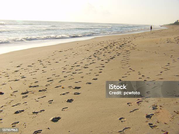 Playa De Huellas En Jensen Beach Foto de stock y más banco de imágenes de Agua - Agua, Aire libre, Arena