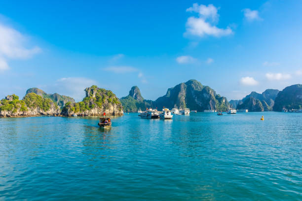 krajobraz ha long bay, wietnam - halong bay vietnam bay cruise zdjęcia i obrazy z banku zdjęć