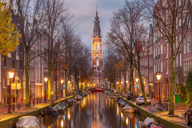 istock Amsterdam canal with Zuiderkerk 1371080851