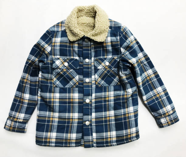 istock Yarn dyed fabric with inner brag shirts for older boys 1371080903