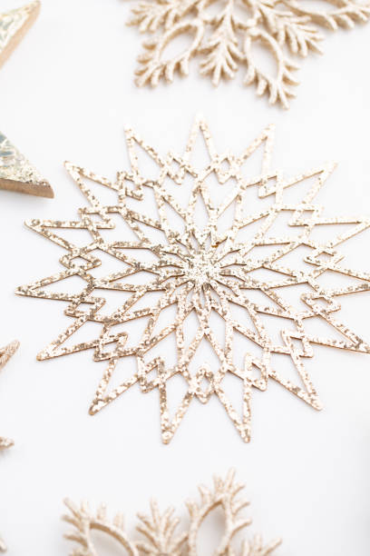 Christmas composition. Decorations on white background. Christmas, winter, new year concept. Flat lay, top view, copy space