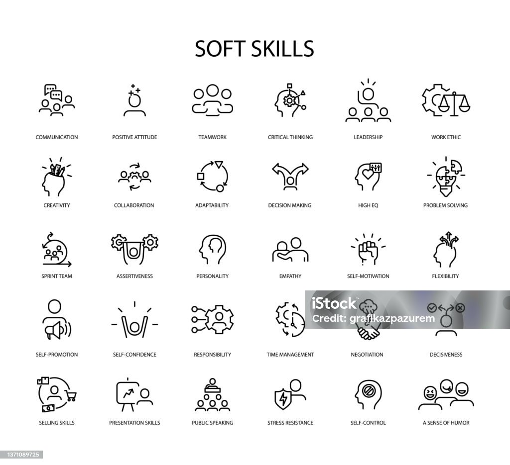 Soft Skills icon vector Icon stock vector