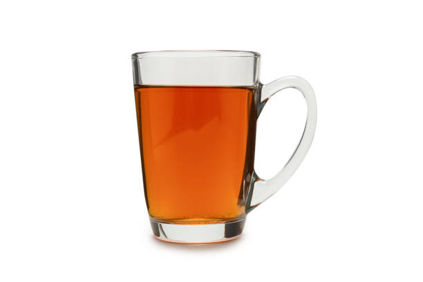 A cup of tea isolated on a white background.