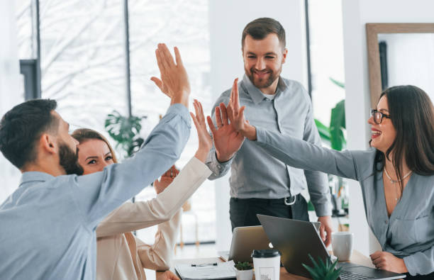 istock Modern office. Group of business people that working on the project 1371098993