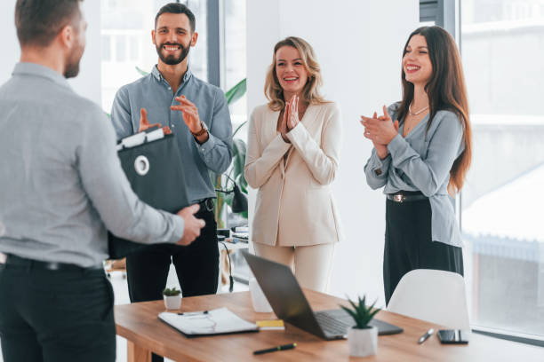 istock Modern technologies. Group of business people that working on the project in the office 1371099603
