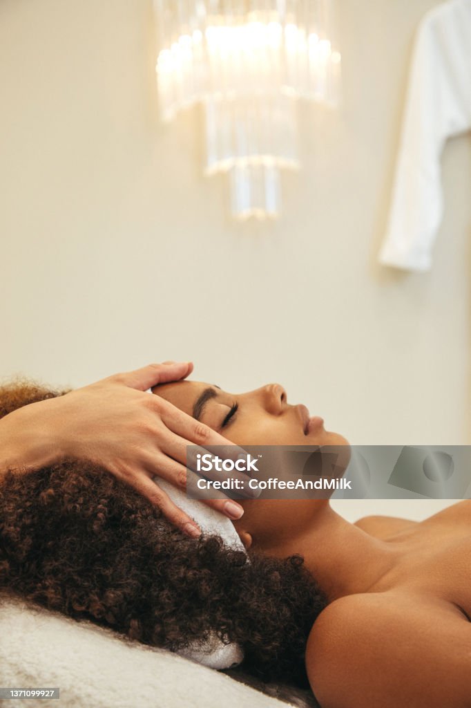 The procedure of aesthetic medicine Massaging Stock Photo