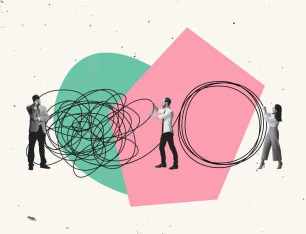 istock Creative design. Business people, employees helping colleague to solve problems 1371113909
