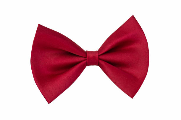 istock Red color bow tie isolated on white background 1371116491