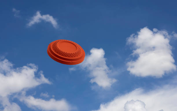 istock Clay disc target shooting on the blue sky , Clay pigeon targets game 1371117812