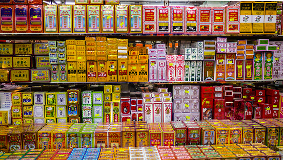 colorful traditional chinese medicine store