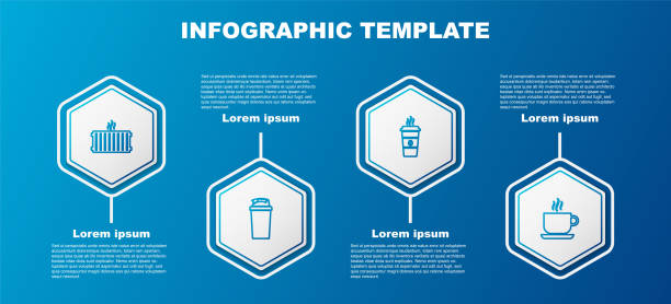 Set line Heating radiator, Fitness shaker, Coffee cup and . Business infographic template. Vector Set line Heating radiator, Fitness shaker, Coffee cup and . Business infographic template. Vector. laboratory shaker stock illustrations