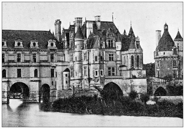 フランスのアンティーク旅行写真:シュノンソー - chateau de chenonceaux点のイラスト素材／クリップアート素材／マンガ素材／アイコン素材