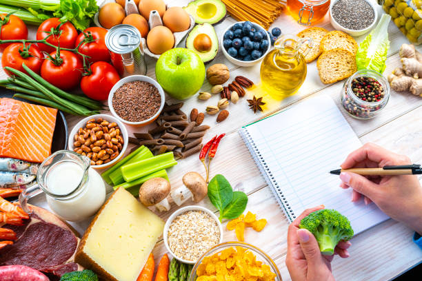 istock Writing a list of healthy food on a note pad 1371124440