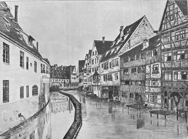 istock Ulm, Germany, Part of the river 