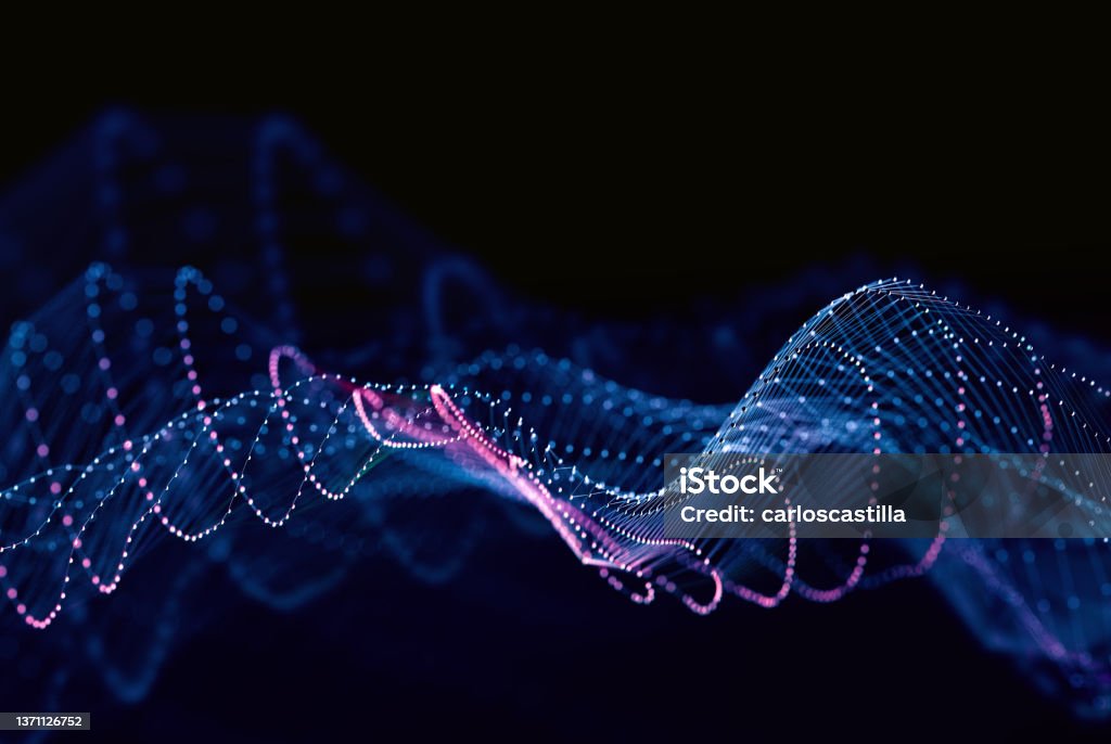 Connection structure. Science background.3d illustration. Mesh or net with lines and geometric shapes detail. Abstract Stock Photo