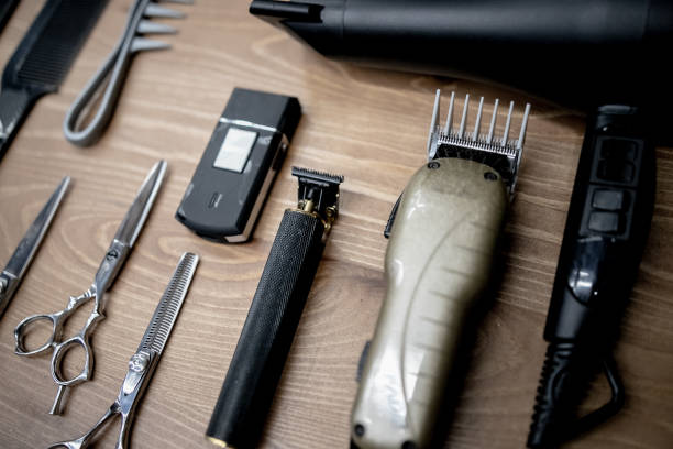 istock Barber shop. Man in barber 1371127951