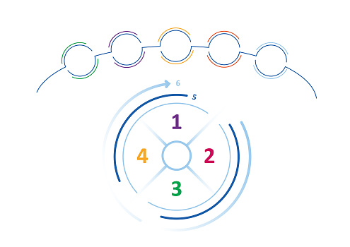 Simple Circles Program Visual Schematic Colorful Visual Graphics With Circles To Use In Presentations ...