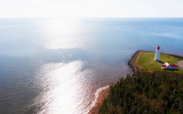 istock Aerial view of Point Prim Lighthouse. 1371133866