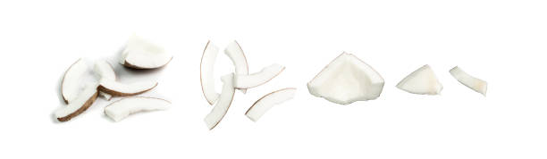 istock Coconut Pieces Isolated, Fresh Brown Cocos, Coco Nut 1371134856