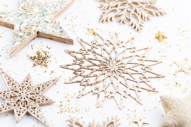 istock New Year celebration and Christmas background, Christmas decorations top view. 1371136152