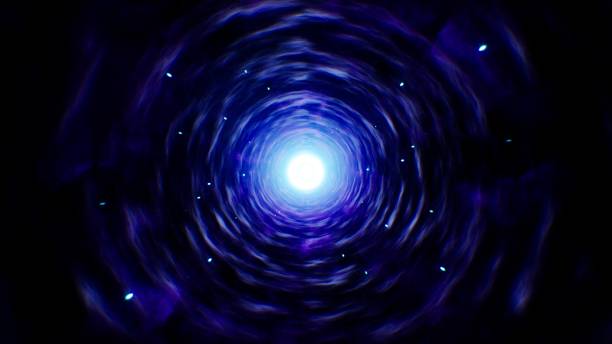 istock Shining Blue Spiral Energy with Glitters 1371139097
