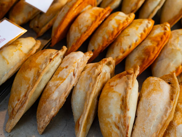 istock Baked snack empanada at market 1371139443