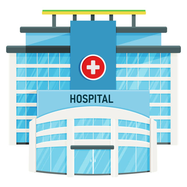 istock Medical building isolated on white background for Healthcare design 1371141075