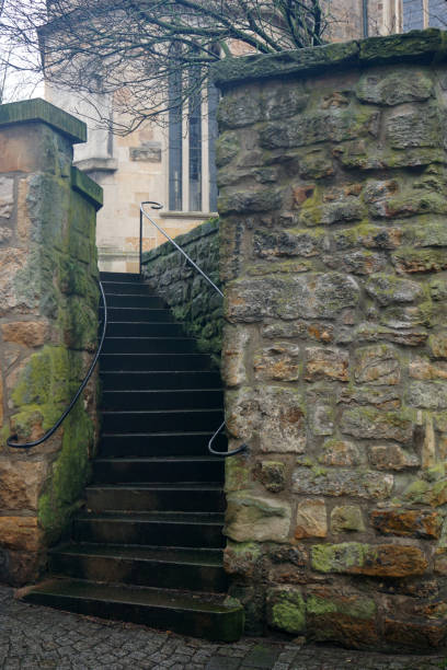 istock Spiral staircase in an old wall 1371143225