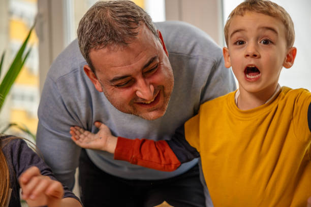 istock Excited son near his father 1371146042