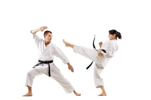 istock karate girl and boy fighting 1371148200