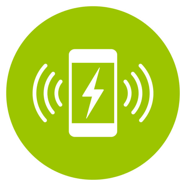 Mobile phone charging point vector icon Mobile phone charging point vector icon on white background phone charging station icon stock illustrations
