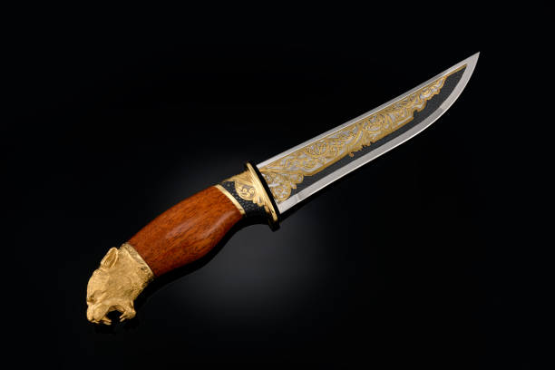istock collectible silver dagger with scabbard on black 1371154397