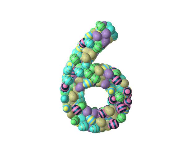 istock Easter Themed Font Number 6 1371156161