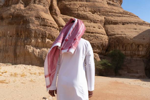 istock Man in Al Ula desert at Sharaan, Saudi Arabia 1371156237